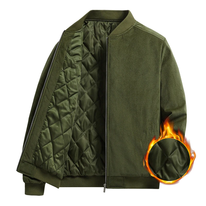 

Мужская зимняя куртка-бомбер, зеленая, хаки, черная флисовая повседневная куртка, Мужская брендовая одежда 2022, ветрозащитная теплая ветровка для мужчин 4XL