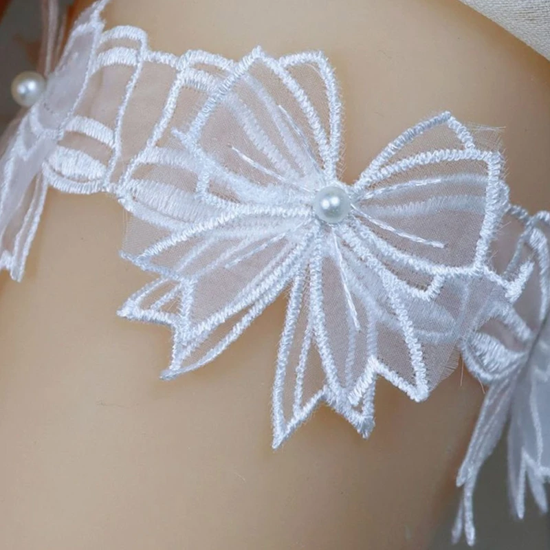 

Elegant Lace Bowknot Thigh Chain Body Chain Harness Gothic Leg Garter Belt Fashion Beach Club Rave Party Body Drop Shipping