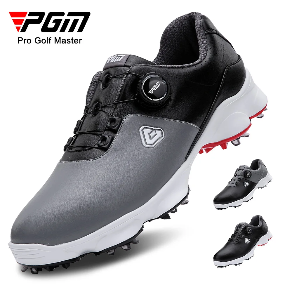

PGM Men Golf Shoes Knob Strap Leisure Comfortable Sports Shoes Removable Spikes Skid-proof Men's Waterproof Sneakers XZ233