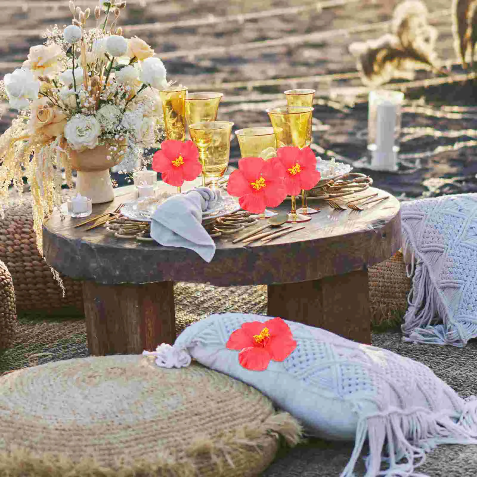 Искусственный цветок гибискуса украшения для ванной комнаты вечерние гавайские