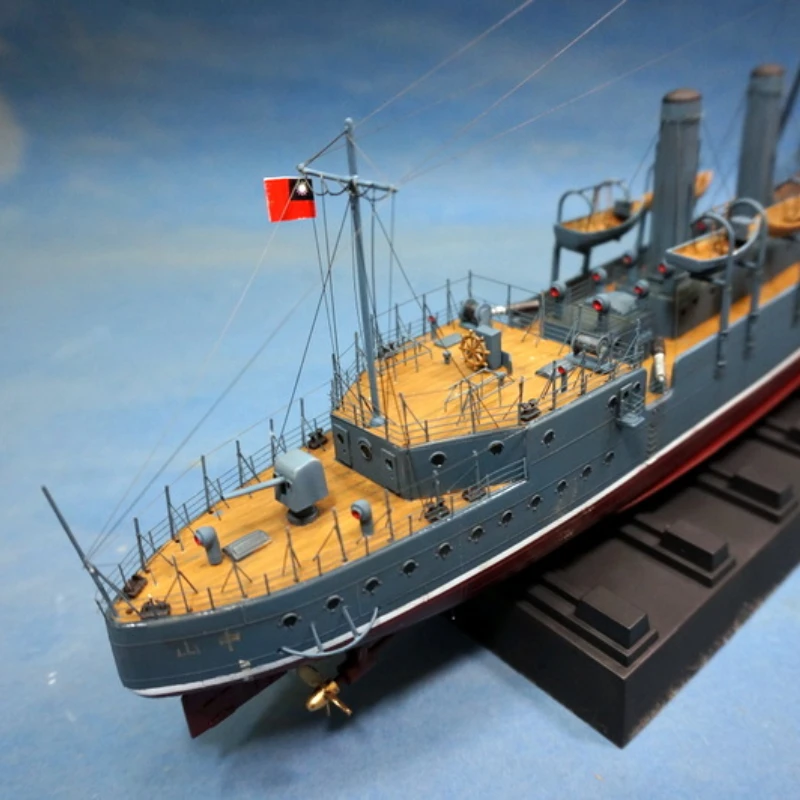 Фото Модель корабля Trumpeter в сборе, модель корабля в китайском стиле 1/150, солдат Чжуншань, модель корабля с электроприводом №3