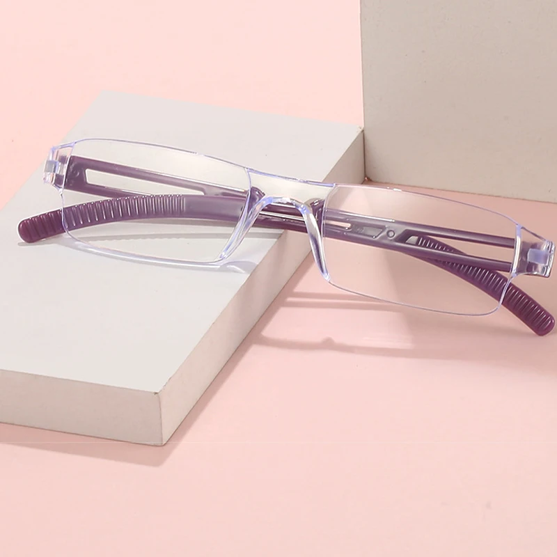 

Очки для чтения со встроенной оправой HD без оправы, аксессуары для мужчин и женщин с диоптриями + 1,0 + 1,5 + 2,0 + 2,5 + 3,0 + 3,5 + 4,0