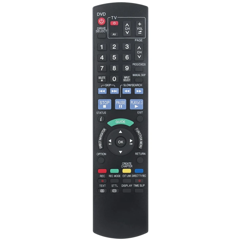 

N2QAYB000127 Plastic Remote Control For Panasonic DVD Recorder DMR-EX78 DMR-EX78EB DMR-EX88 DMR-EX88EB DMR-EX77 DMR-EX77EB