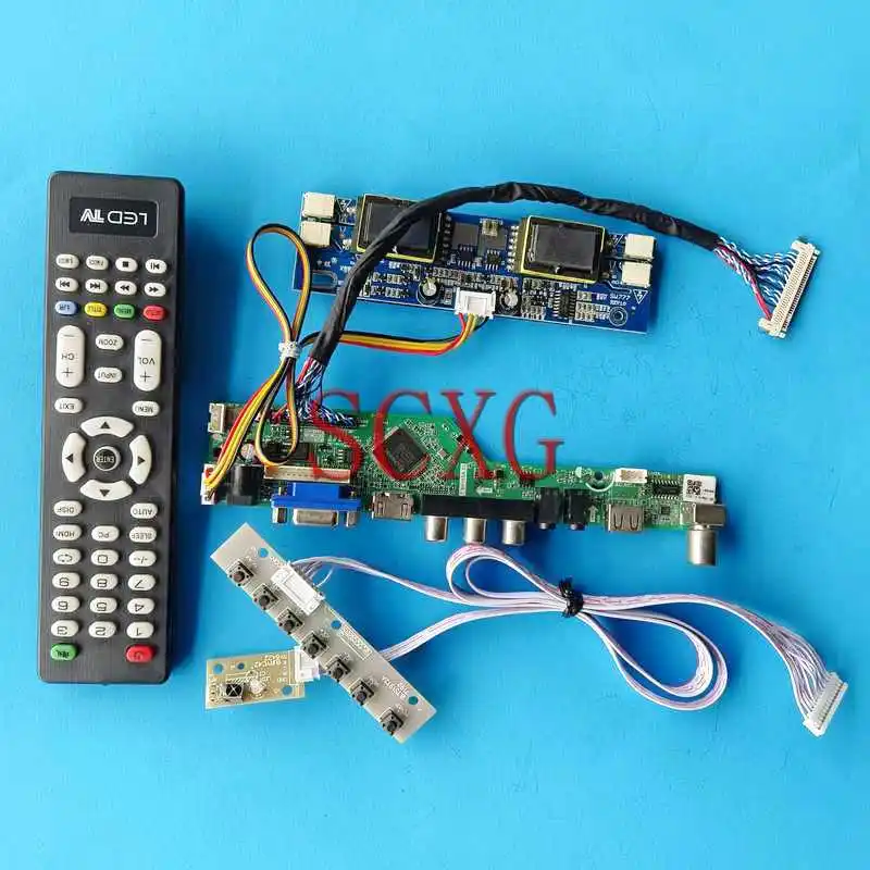 

LED LCD Monitor Matrix Controller Board Fit M201EW02 CLAA201WA04 VGA AV USB HDMI-Compatible 1680*1050 Kit 20.1" 30Pin LVDS 4CCFL