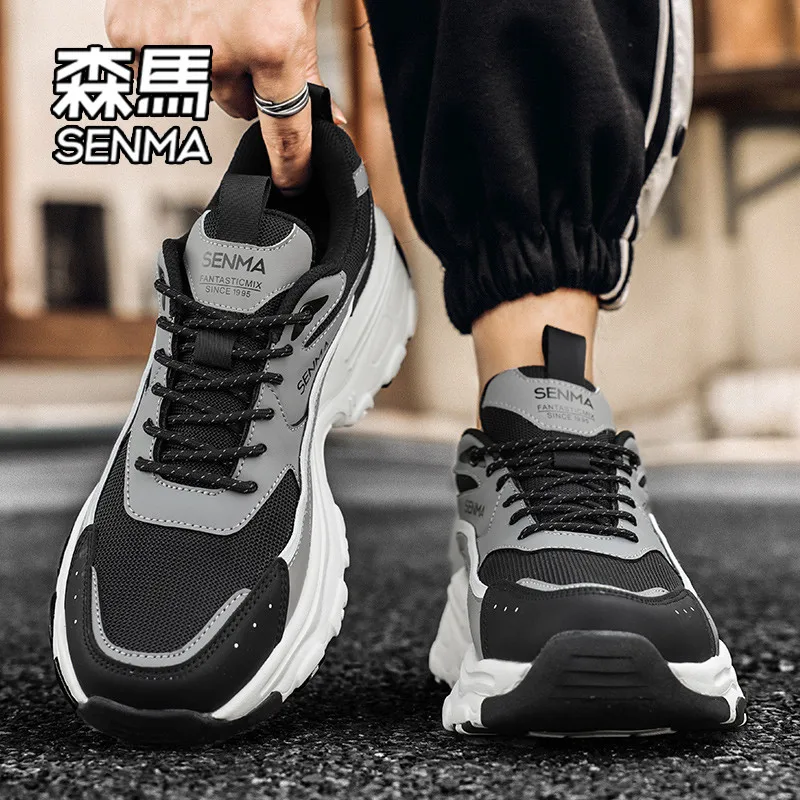 Senma Men's Shoes Autumn and Winter 2024 New Trendy Height Increasing Platform Fashion All-Matching Sports...