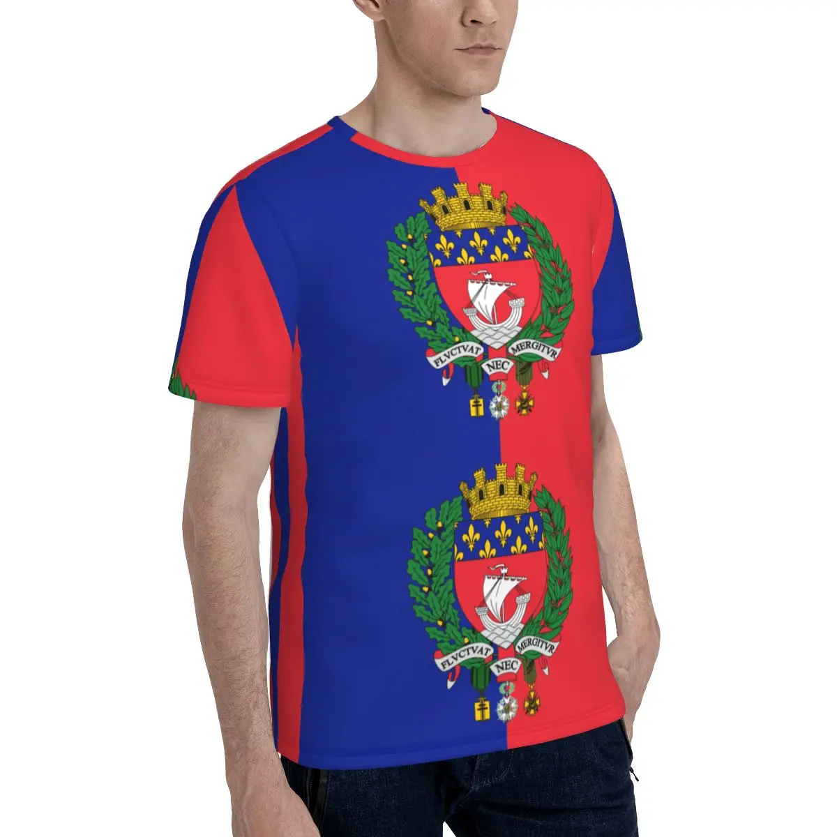 

Promo Baseball Flag Of Paris With Coat Of Arms T-shirt T Shirt Print Funny Novelty Flags of the regions of France Tees Tops