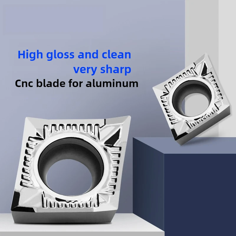 Фото Профессиональный алюминиевый токарный диск RL CNC CCGT09T304 CCGT 060204   CCGT 120404   CCGT09T302 Токарные пластины Инструменты для алюминия и меди №2