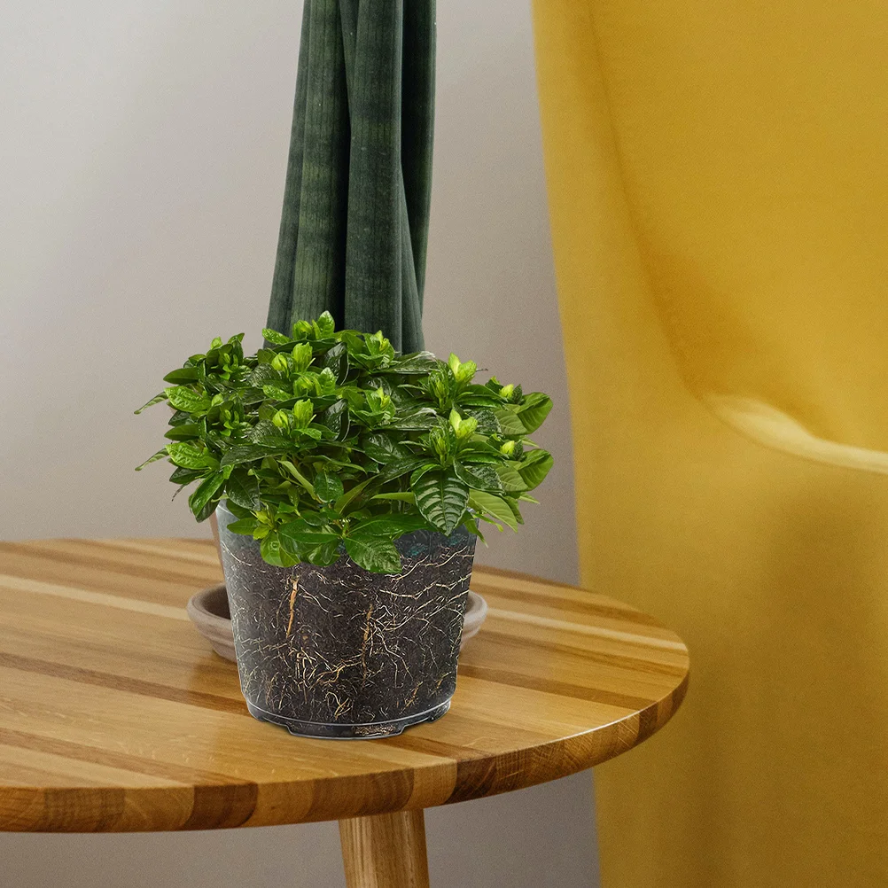 6 шт. прозрачный цветочный горшок садовые горшки орхидеи с отверстием