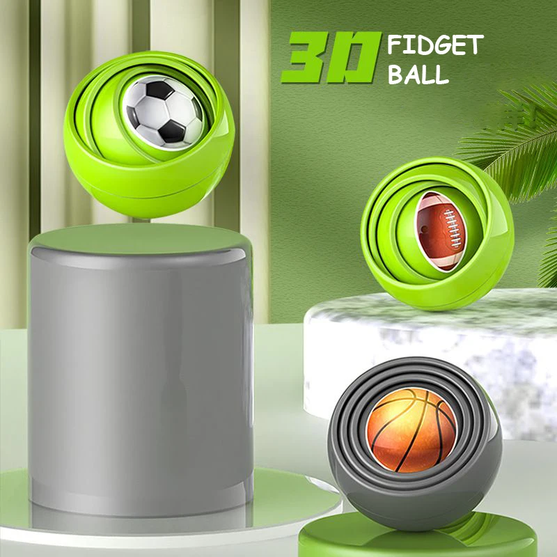 

3D Decompression Fidget Toy Novelty Hand Spinner Gyroscope Ball Fingertip Fidget Spinner Sports Children's Toys Autism ADHD Gift
