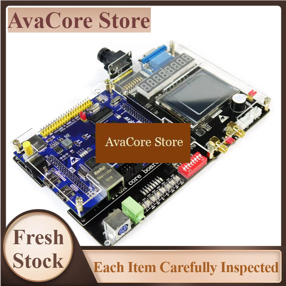 Фото Плата разработки AvaCoreFPGA EP4CE30, учебный комплект EDA с DDR2, USB2.0, TFT-дисплеем, AD/DA, управлением двигателем, Ethernet. №1