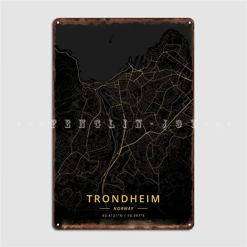 

Trondheim норвежский металлический знак Клубная вечеринка пещера паб Забавный Настенный декор жестяной знак плакат