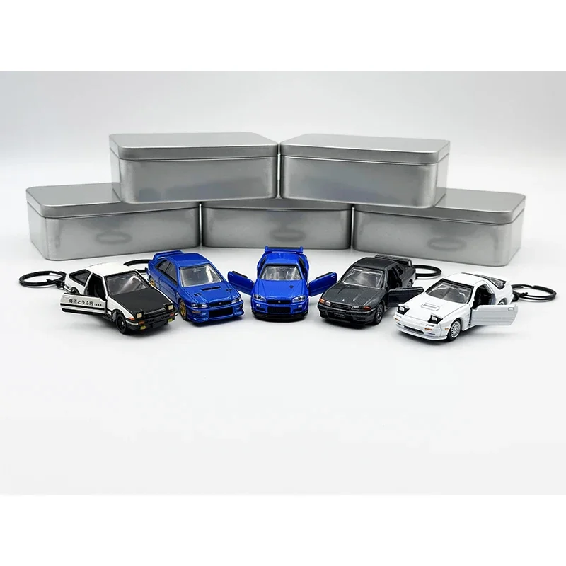 Фото Начальный D AE86 Skyline GTR R34 R32 Impreza SAVANNA RX7 FC3S Модель автомобиля Игрушки Брелок Подвеска Подарок DIY Аксессуары Около 1:64 №4