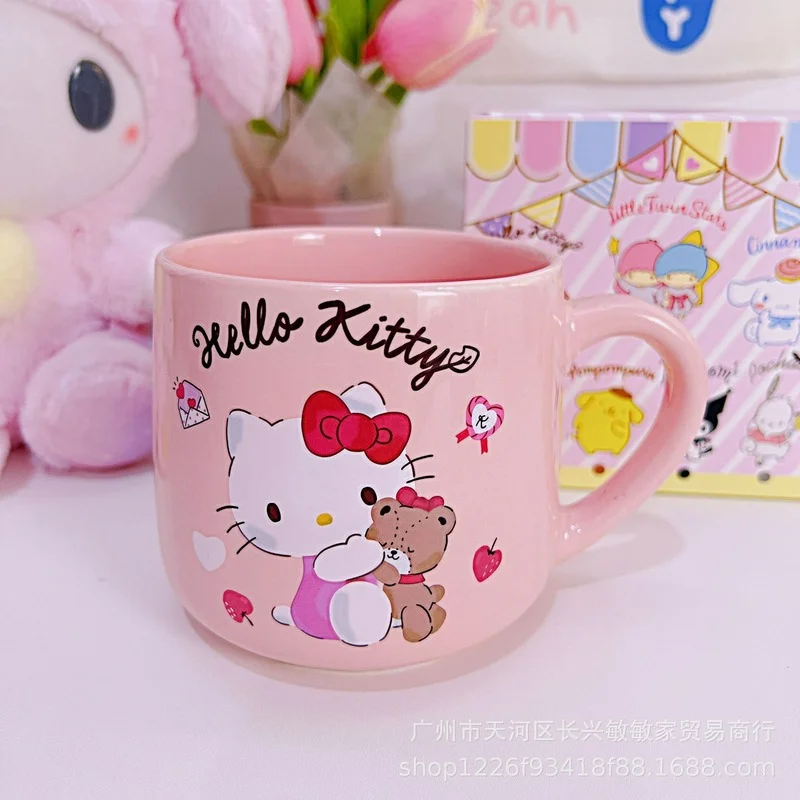 Фарфоровая чашка Hello Kitty Kuromi Mymelody для чая сока молока кофейная кружка бокал вина