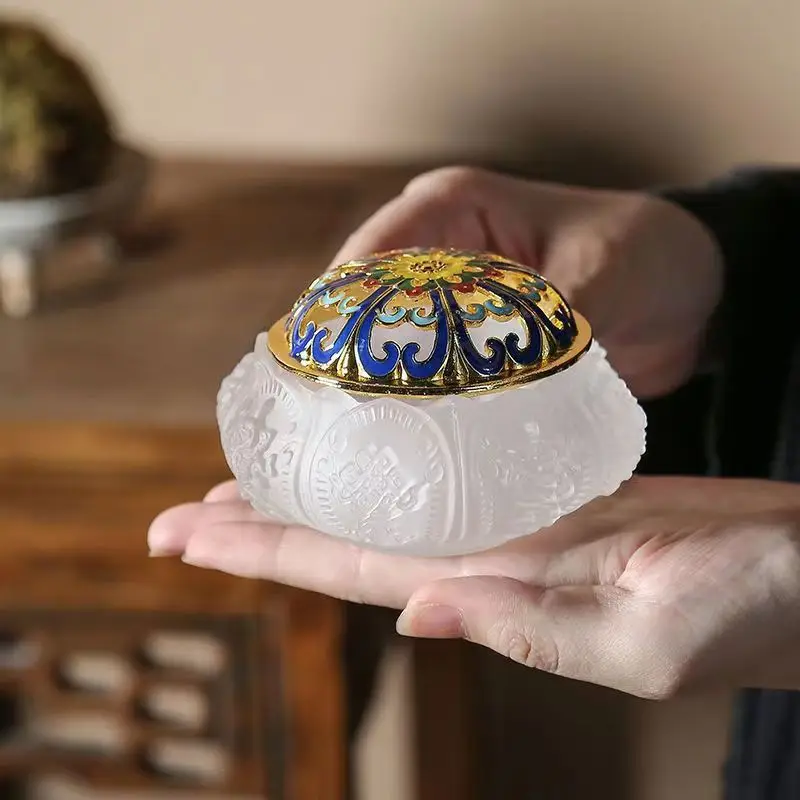 

Glass Incense Burners Eight Treasures Auspicious Plate Incense Burner Home Fragrance Products Imitation Ancient Wood Sandalwood