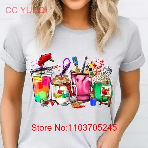 Холщовая футболка с круглым вырезом Art Teacher School Bella DTF 10426 длинными или короткими