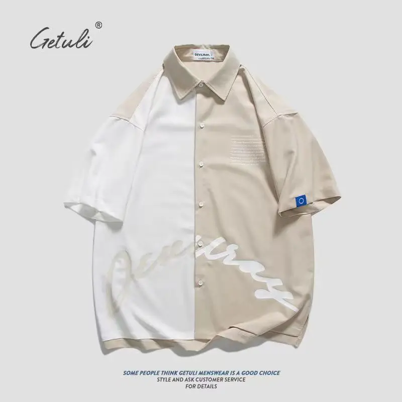 

Белая Свободная рубашка с коротким рукавом в японском стиле ретро для мужчин и женщин, блузка, рубашка в стиле Ins 2022, летняя рубашка в стиле х...