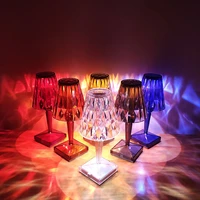 touch sensor diamond table lamp acrylic decoration light for bar bedroom bedside coffee crystal led desk night light lamps