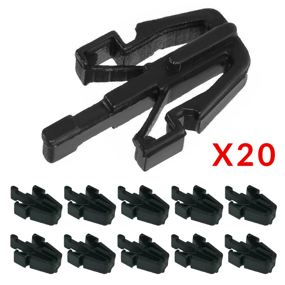 

20 PCS Black Plastic Grille Retainer Clips For Isuzu Replaces 8942180270 For Mazda Replaces B092-50-715 For Toyota Replaces 9046