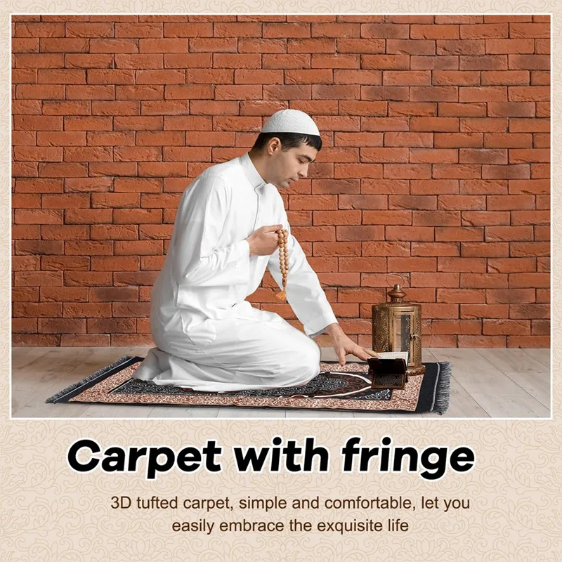 Мусульманский молитвенный коврик исламский традиционный джанамаз саджада