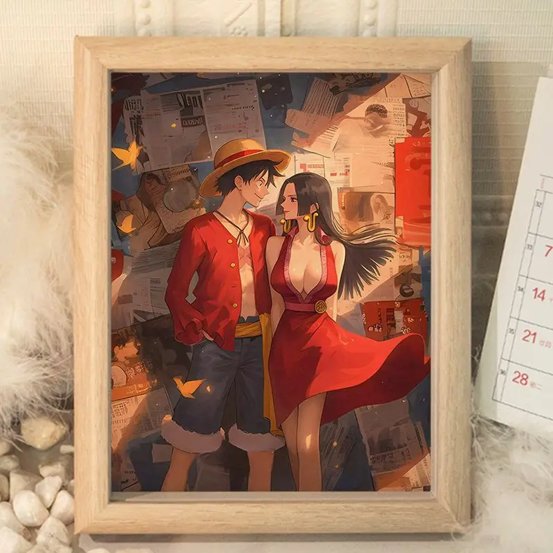 Цельная аниме периферийная настольная фоторамка Луффи Зоро настольные