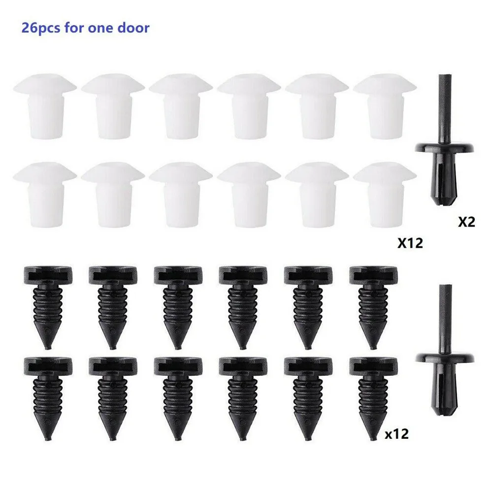 

52Pcs Door Card Trim Clips Panel Clips Fastener Set For Land Rover Defender Car Interior Door Card Trims Clips Auto Fastener Kit