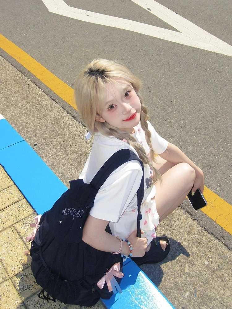 Японская мода больших размеров милая и забавная футболка с короткими рукавами