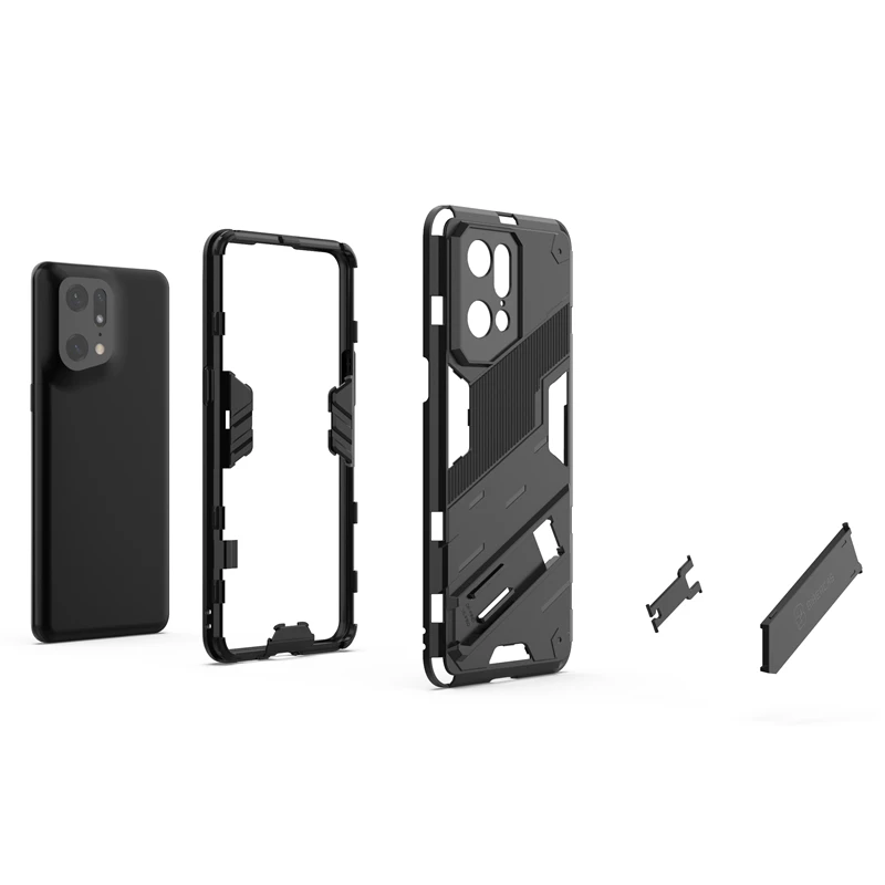 Phone Holder Case For Oppo Find X5 Pro Case Bumper Armor PC Full Cover For Oppo Find X5 Pro Case For Oppo Find X5 FindX5 X3 Pro