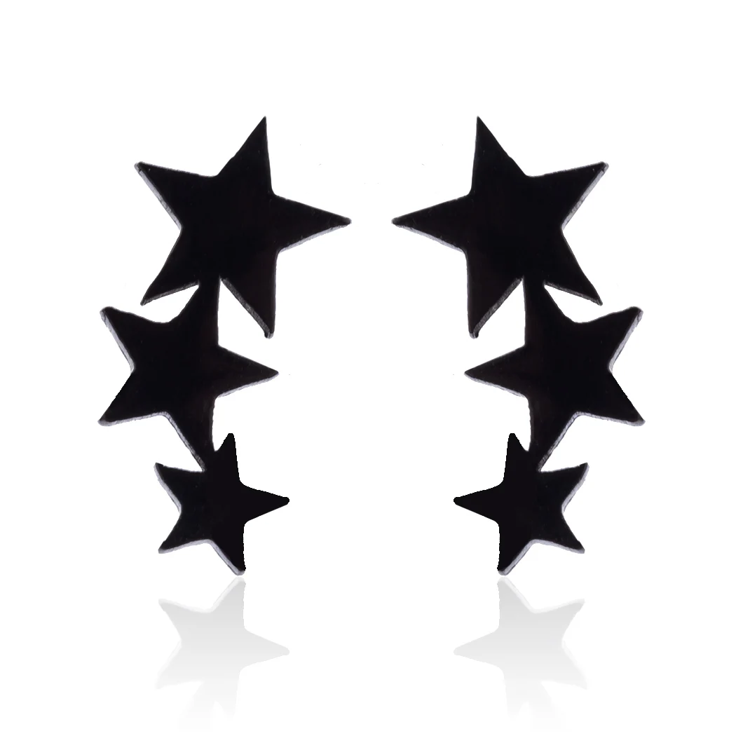 

Ladies Star Earrings Fashion Designer Stainless Steel Moon Earrings Wholesale Girl Stars Moon Banquet Party Jewelry Stud Earring