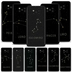 celular for xiaomi poco x3 x4 nfc m3 m4 pro f3 gt f1 5g mi 11 lite 12 11t 10t note 10 phone case twelve constellations gold star free global shipping