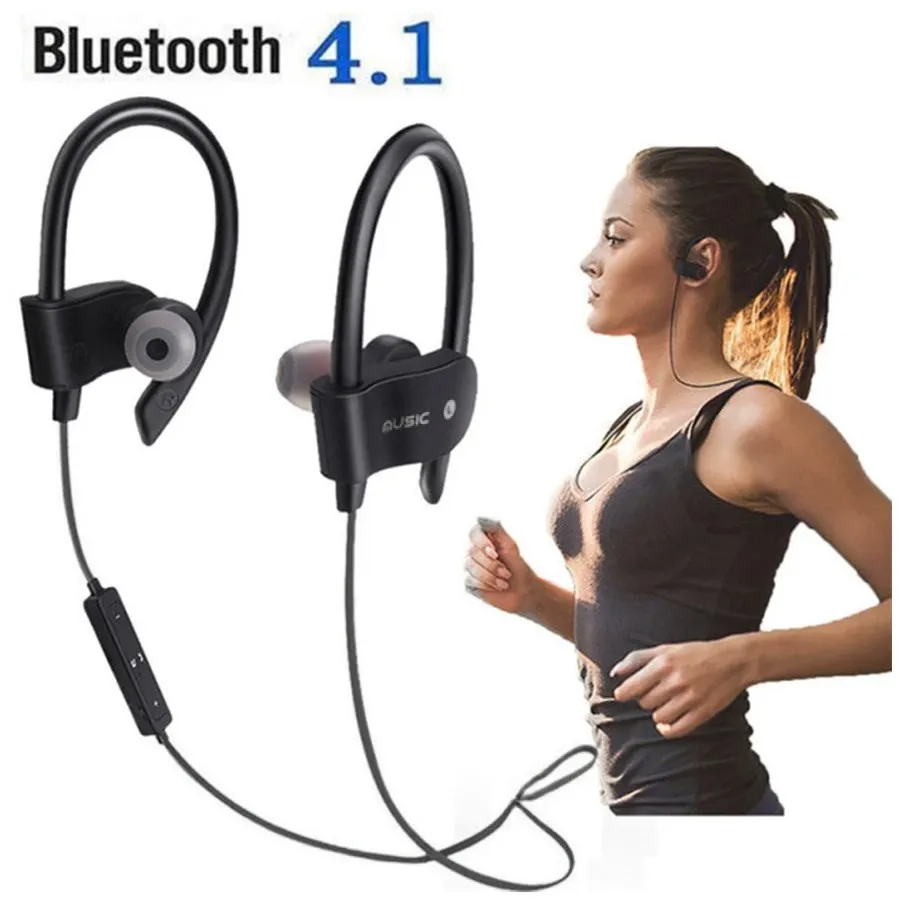 

Wireless 4.1 Bluetooth Earphone Earloop Earbuds Bluetooth Headset Wireless Sport Earpiece Handsfree With Mic For All Smart Phone