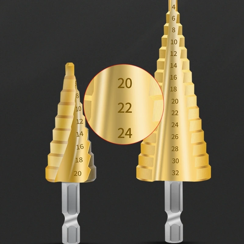 

3Pcs/set Drill Bit Set HSS Coated Woodworking Metal Hole Cutter Step M4YD