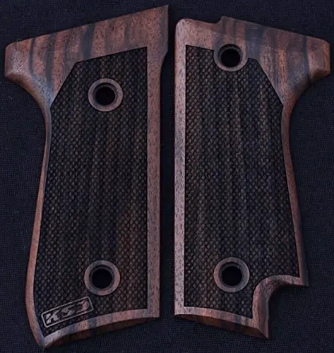 

Ksd Beretta 92 S Model Compatible Walnut Grip for Replacement (with Diamond Checkered Pattern)