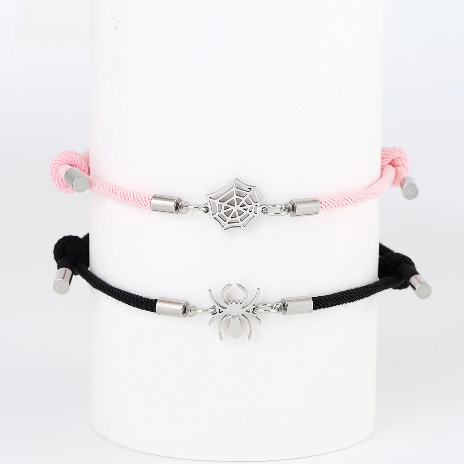 1 пара магнитных браслетов пауков для женщин и мужчин веревочный браслет дружбы