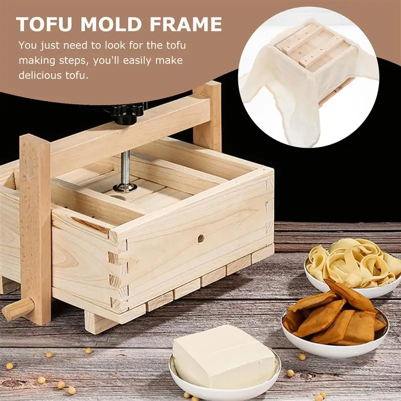 1 шт. пресс-форма для изготовления тофу из дерева |