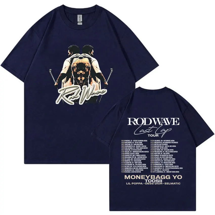 Рэпер Rod Wave Last Lap Tour 2024 новая футболка мужская винтажная модная в стиле хип-хоп