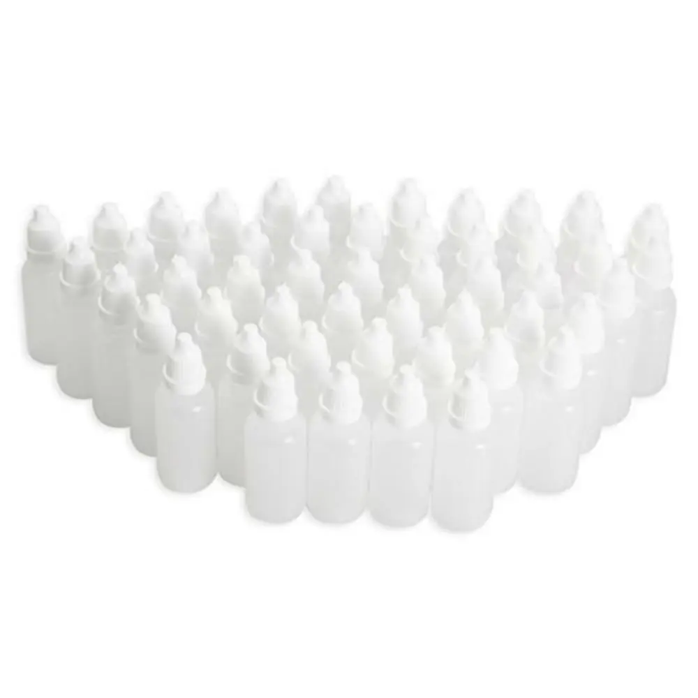 

100PCS 5/10/15/20/30/50/100ml Plastic PE Dropper Drop Bottle Empty Applicator Drop Squeezable Eye Liquid Essential Oil Container