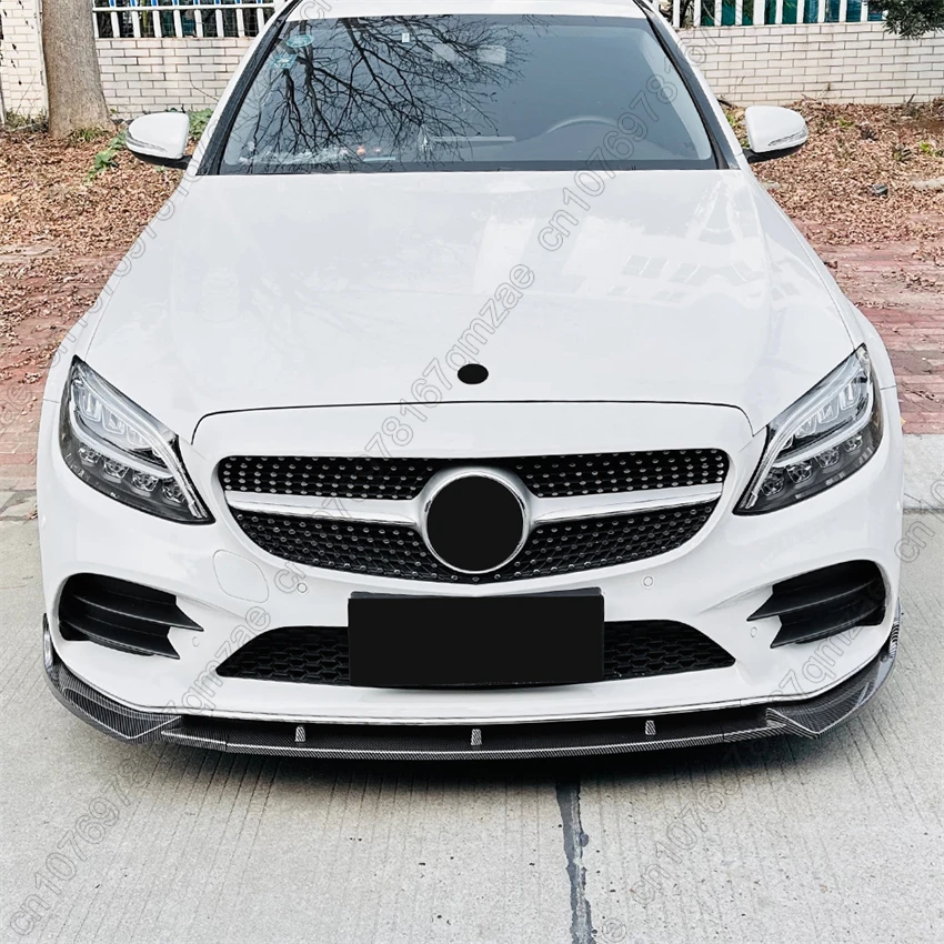 Спойлер на передний бампер для Mercedes W205 C205 S205 AMG 2019-2021 защита переднего бампера