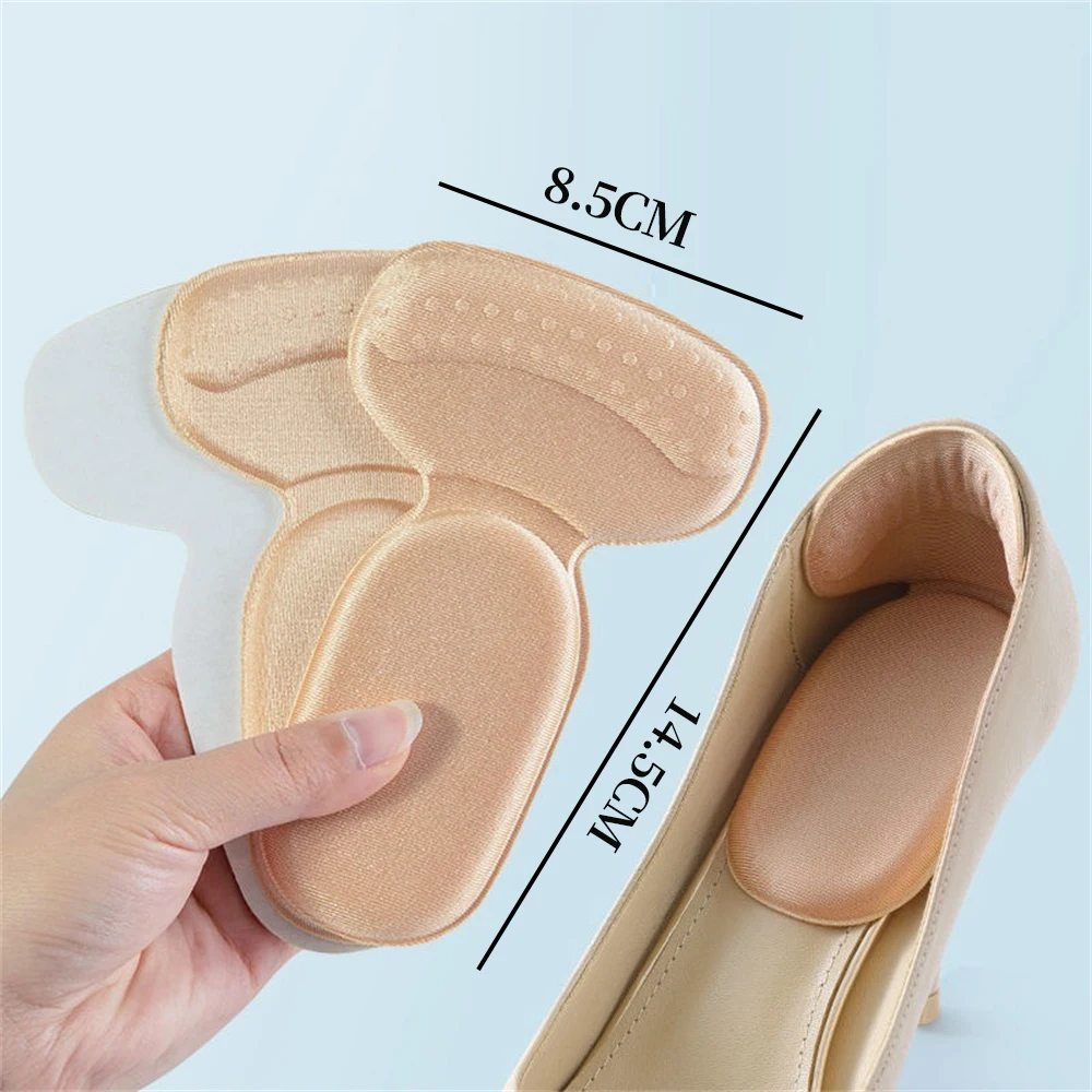 2pcs Shoe Heel Insoles Foot Heel Pad Sports Shoes Adjustable Antiwear Feet Inserts Insoles Heel Protector Sticker Insole Brioche
