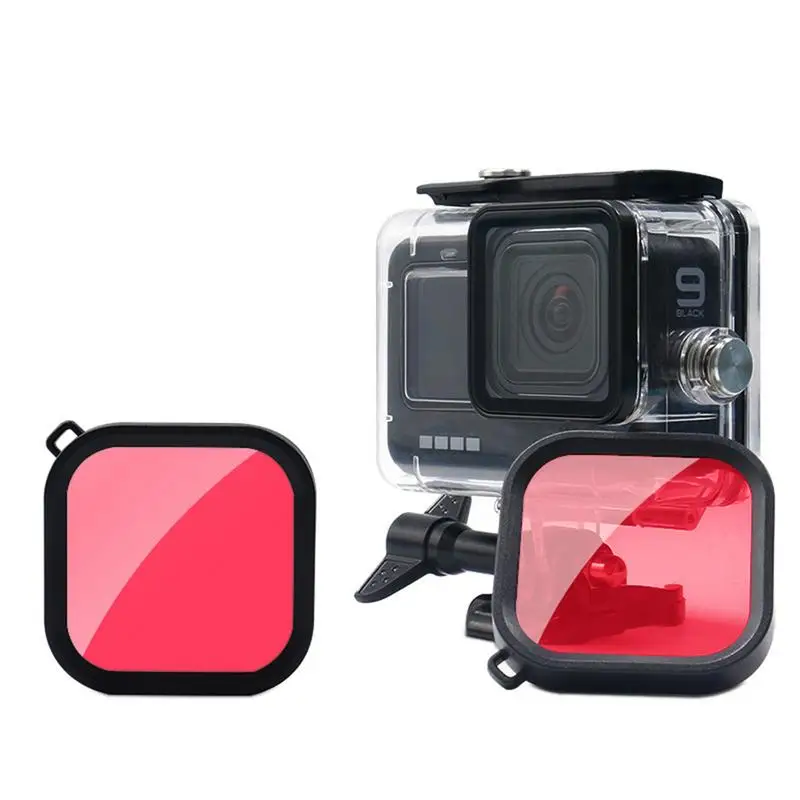 

Чехол для Go-Pro Hero 10/9 водонепроницаемый чехол для дайвинга чехол для объектива фильтр для камеры покрытие для объектива из закаленного стекл...