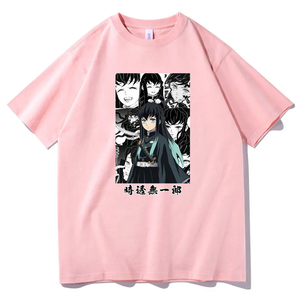 Многослойная футболка с демоном Tokitou Muichirou принтом в стиле аниме повседневная