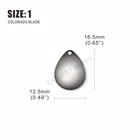 Лезвия из никелевой стали для спиннера Колорадо, размер 1-12,5x16,5 мм, гладкая отделка, приманка для спиннинга сделай сам, приманка для рыбалки, джиг для льда, снасть, рукоделие, 50 шт.