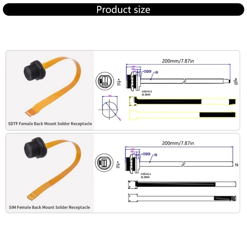 E13 Резьбовая вилка SDTF Удлинительный кабель для карты памяти Внешняя карта