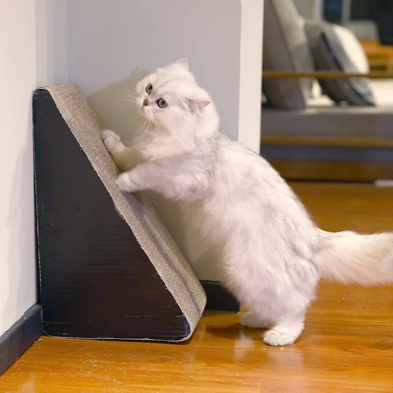 

Cat Toys Cat Scratcher Cardboard Cat Scratch Board Wall Panels Kitty Cat Scratchers Triangle Catlike Claws Grinding Is Large