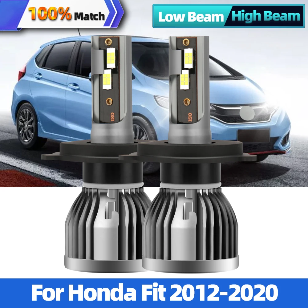 

2PCS Led Car Headlight H4 Headlamps Bulb Auto Lamps CSP Chip Auto Lights 6000K White High Low Beam For Honda Fit 2012-2020