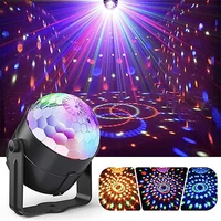 sound activated rotating disco ball dj party lights 3w 3 led rgb led stage light for christmas wedding music party lights remote