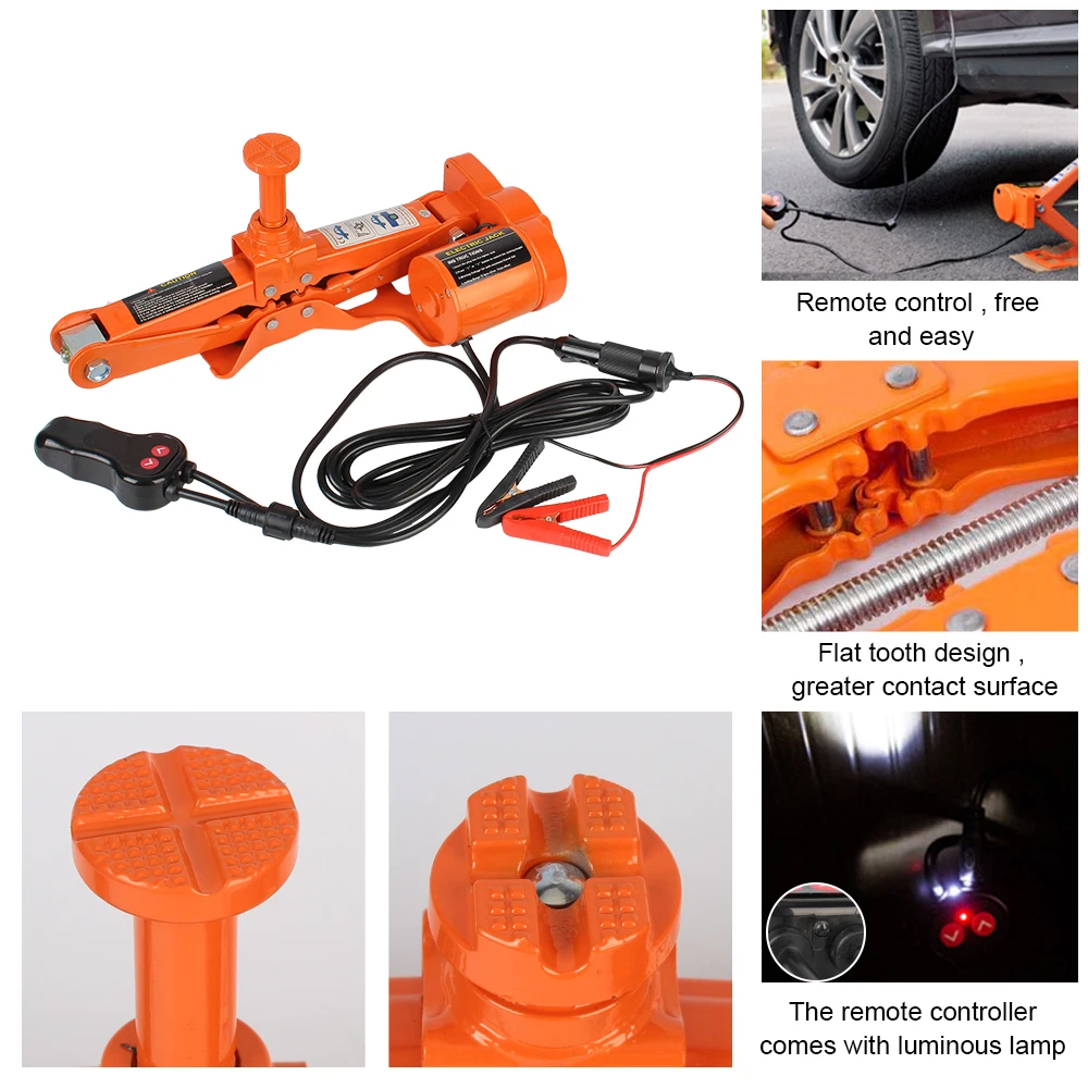 DC 12 В 3 тонны электрический ножничный подъемный винт домкрат Авто подъемные