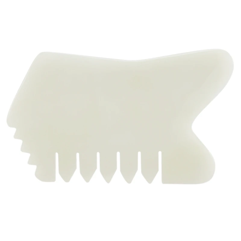 

Jade Guasha Comb, Spa Acupuncture Therapy Stimulation Points Face Arms Foot Care