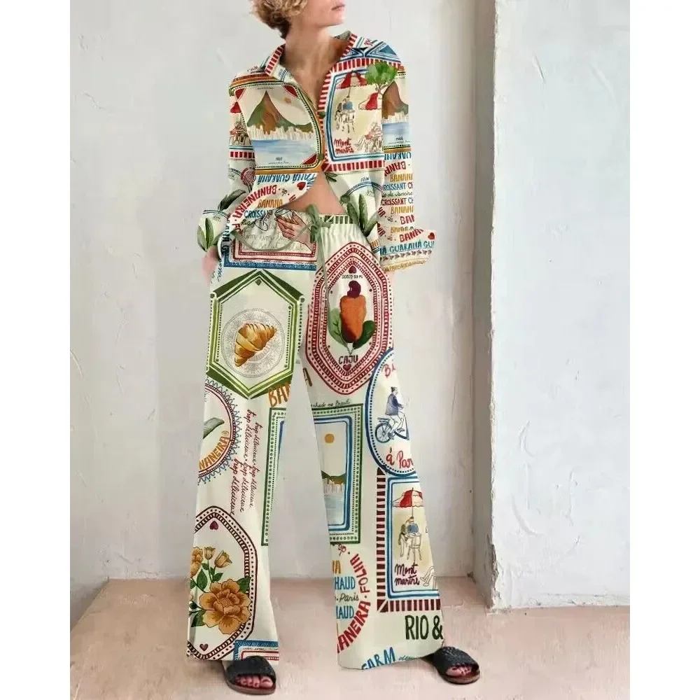 Женский Свободный Комплект Из Двух Предметов В Стиле Ретро