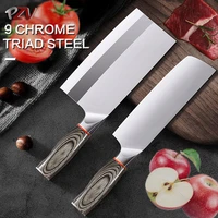 pzv 9cr18 kitchen knife household sharp non grinding stainless steel slicer chefs knife meat cleaver kitchen knife