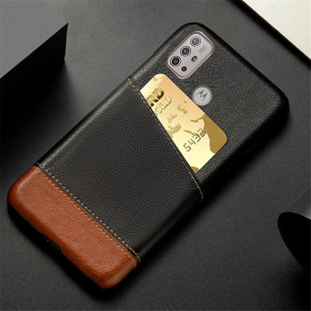 

For Moto G30 Case Mixed Splice PU Leather Credit Card Holder Cover For Motorola Moto G30 6.5'' Phone Cases For Moto G30 G10 Capa